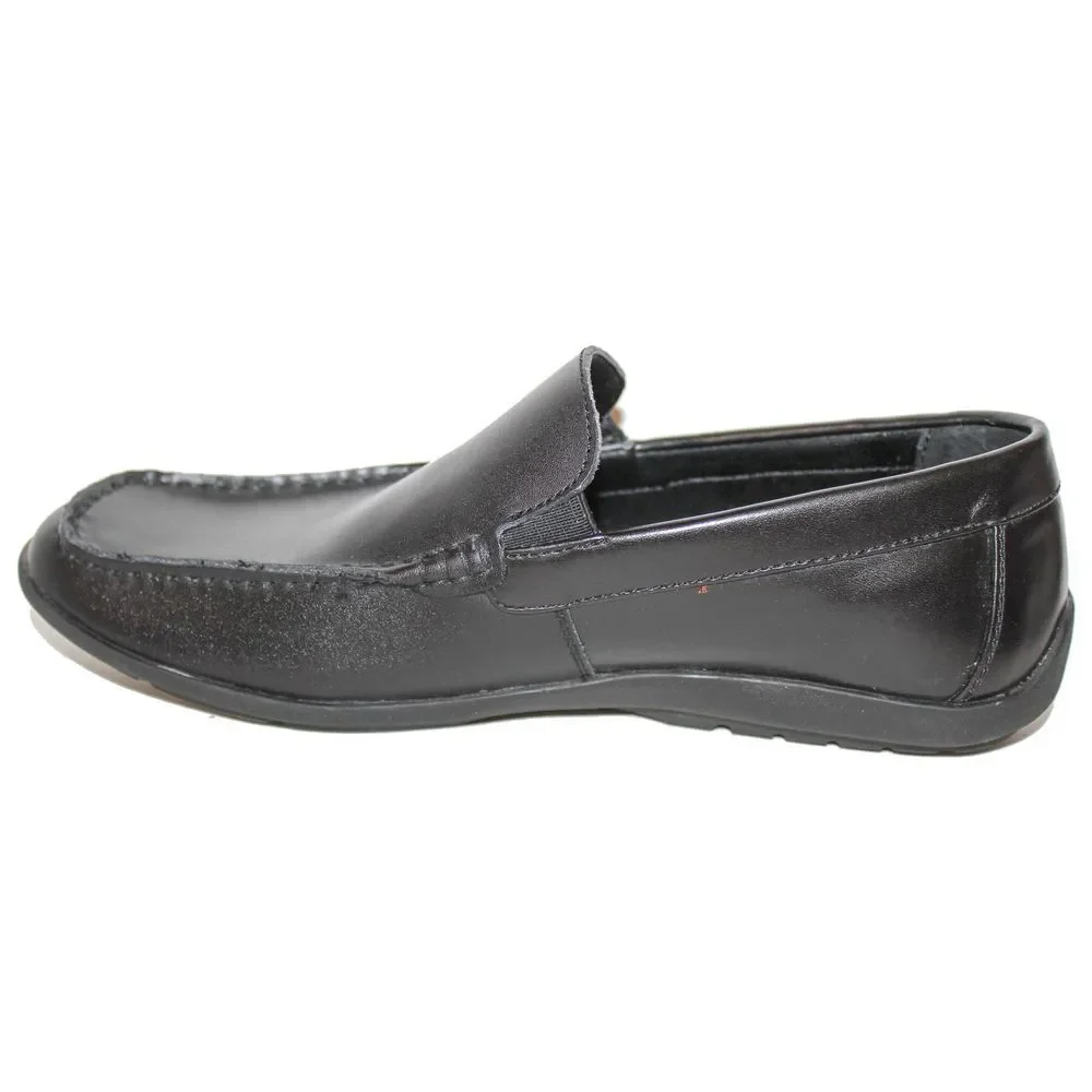 Alfani Style Bait Black Leather Slip On Loafers 10